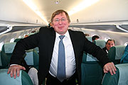 Zu Gast beim Erstflug: Münchens Flughafenchef Dr. Michael Kerkloh (Foto: Martin Schmitz)